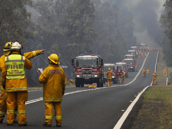 CFA crews attend to areas of the Wollemi National Park. Picture by Sean Davey.