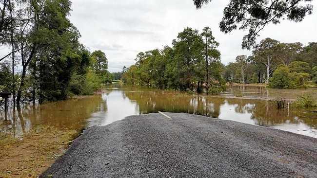 The Orara Way flooded between Nana Glen and Glenreagh last year. Picture: Sarsja Rackham-Ralph