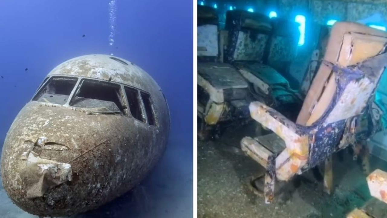 Wild footage of sunken plane goes viral