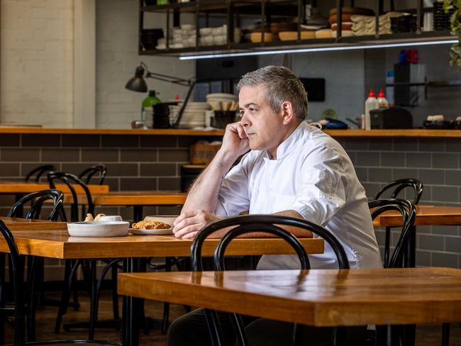 Mauro Callegari says the cost of running a restaurant is now exorbitant. Picture: Jake Nowakowski