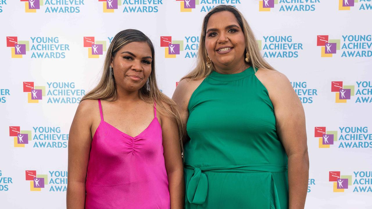 Leela Kruger &amp; Shania Armstrong at the NT Young Achiever Awards. Picture: Pema Tamang Pakhrin