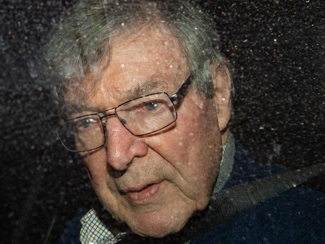 Cardinal George Pell arrives at the Seminary Of The Good Shepherd in Sydney, Wednesday, April 8, 2020. After 405 days behind bars, Cardinal Pell was acquitted of child sex abuse convictions. (AAP Image/Bianca De Marchi) NO ARCHIVING