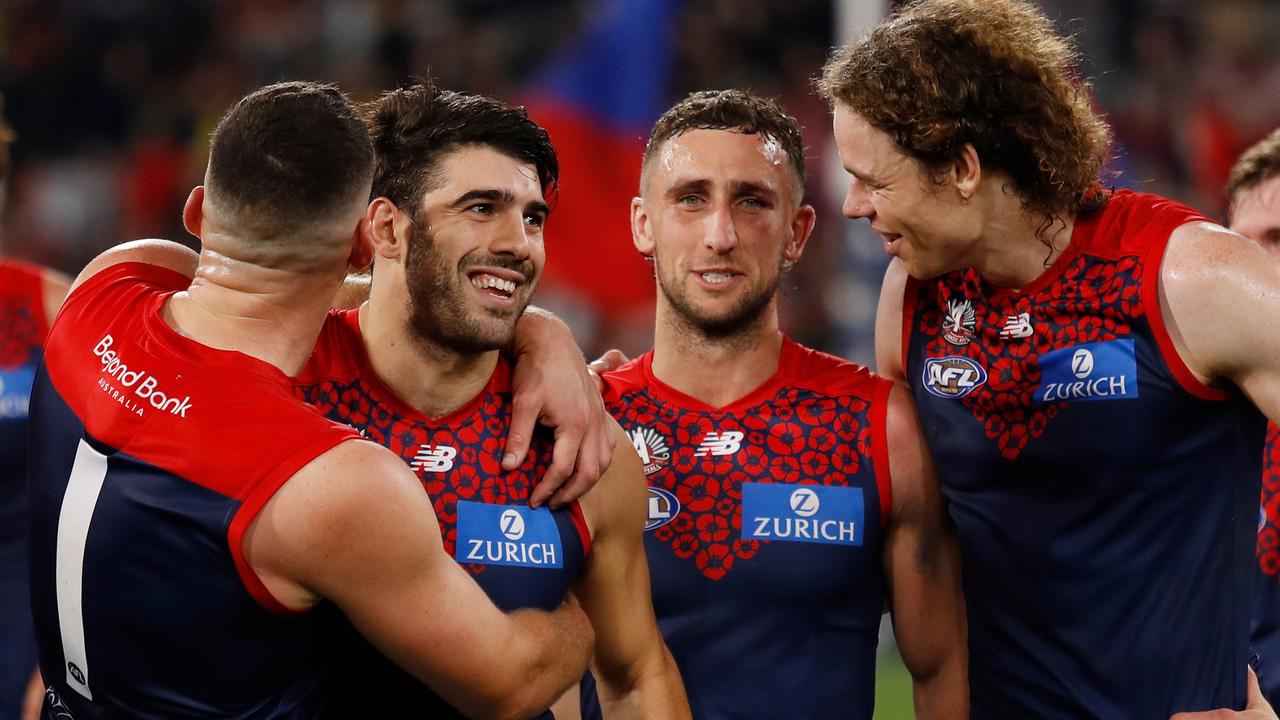 The Demons’ premiership defence is off to a brilliant start. Picture: Dylan Burns/AFL Photos via Getty Images