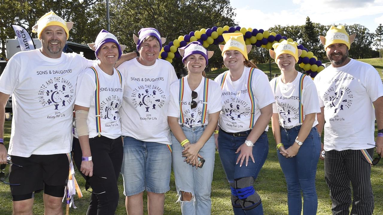 Anthony Pfingst, Tracy Back, Monique Pfingst, Jayne Duncan, Grace Pfingst, Tasha Duncan. Brendon McIntosh Relay for Life at Queens park. May 2019