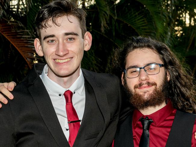 Nick Thorn with Michael Duffy at the Mackay Northern Beaches State High School Senior Formal Class of 2022 held at Mantra Mackay Marina. Picture: Michaela Harlow