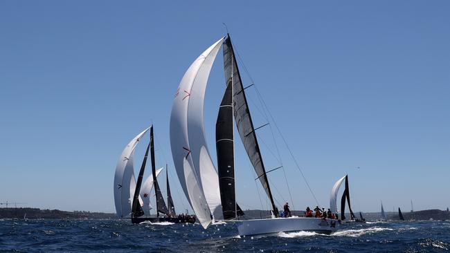 Porco Rosso sails out of harbour on Boxing Day. (Photo by Brendon Thorne/Getty Images)