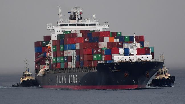 The charge will apply to all international cargo ships entering Australia, including those arrivin­g empty to take exports. Picture: AAP