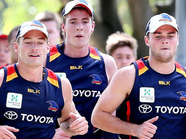 AFL - Adelaide Crows 1-4 year players return to training. Photo Sarah Reed.