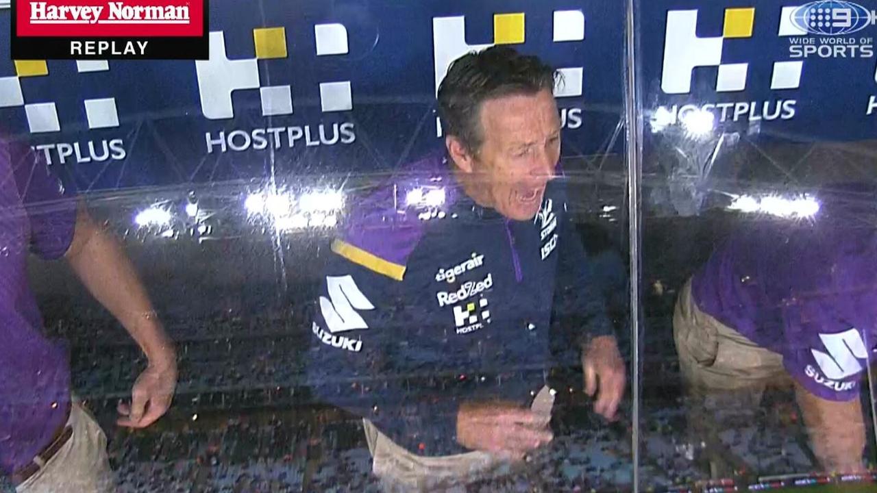 Craig Bellamy's coaches box blow-up during the final six minutes of last year’s grand final.