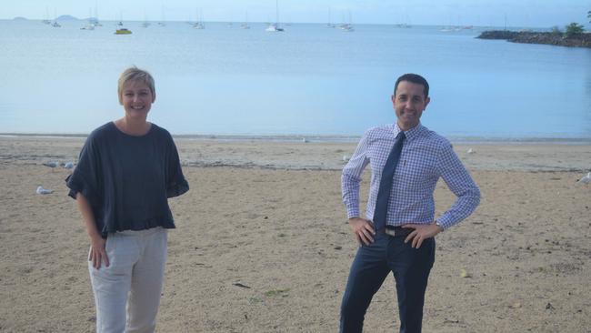 Liberal candidate for Whitsunday Amanda Camm with Shadow Minister Tourism David Crisafulli on a northern visit.