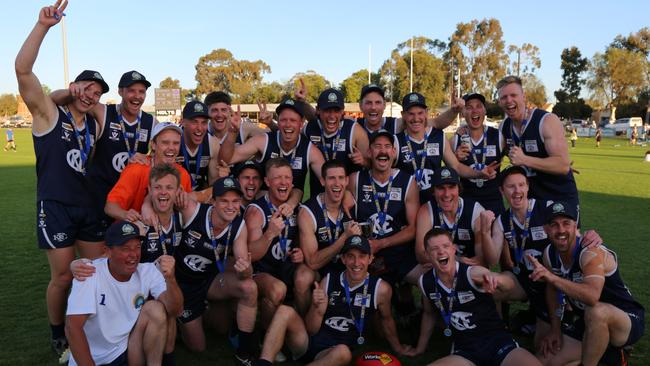 Kerang are the 2023 Central Murray league premiers after a 10-point win over Balranald. Pictures: Tracy Roberts