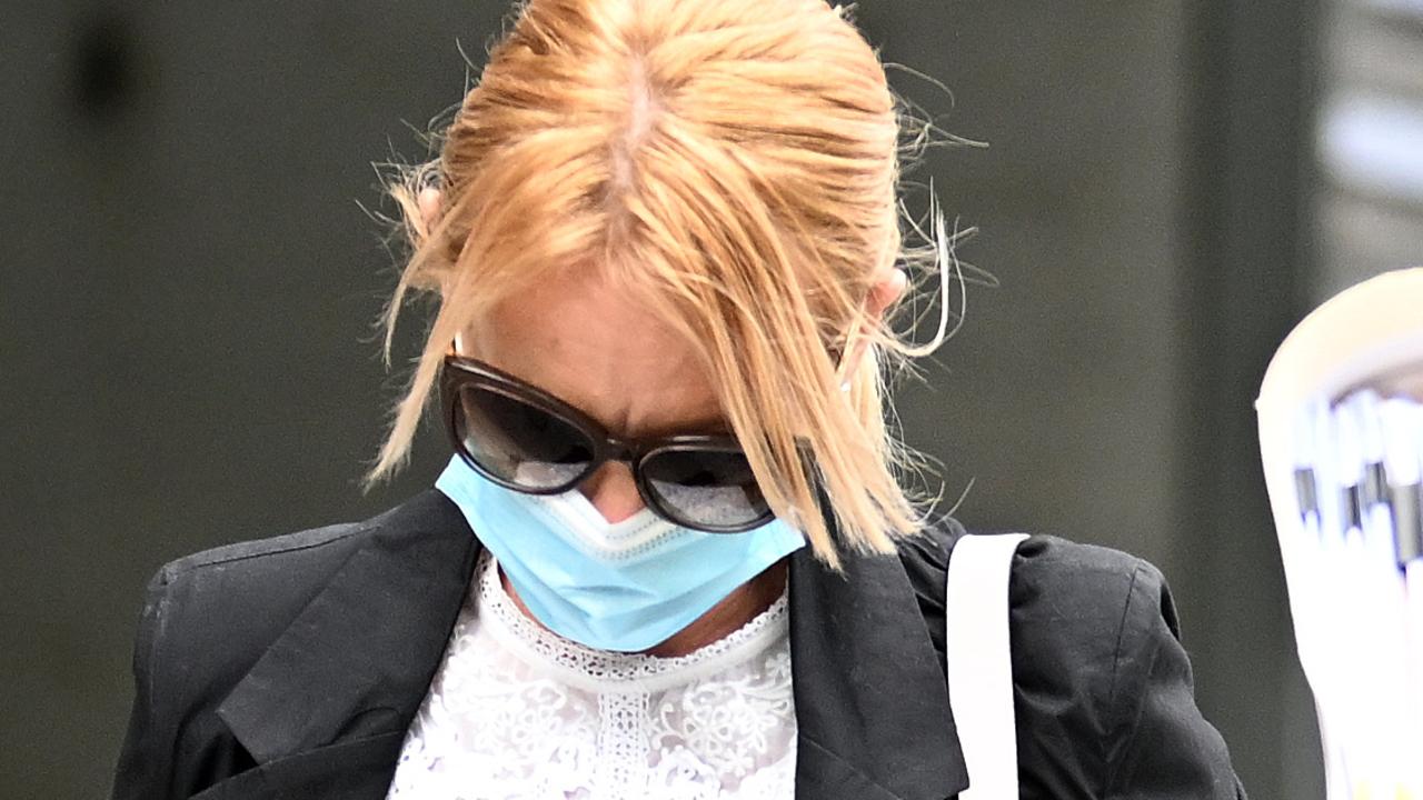 Emma Louise Hinds leaves the Brisbane Supreme Court after pleading guilty to the manslaughter of Megan Kirley at her Karawatha home in 2019. Picture: NCA NewsWire / Dan Peled