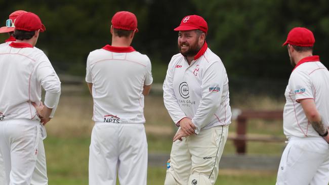 Grove Ocean Grove keeper David Bullock copped a nasty blow in the field. Picture: Mark Wilson