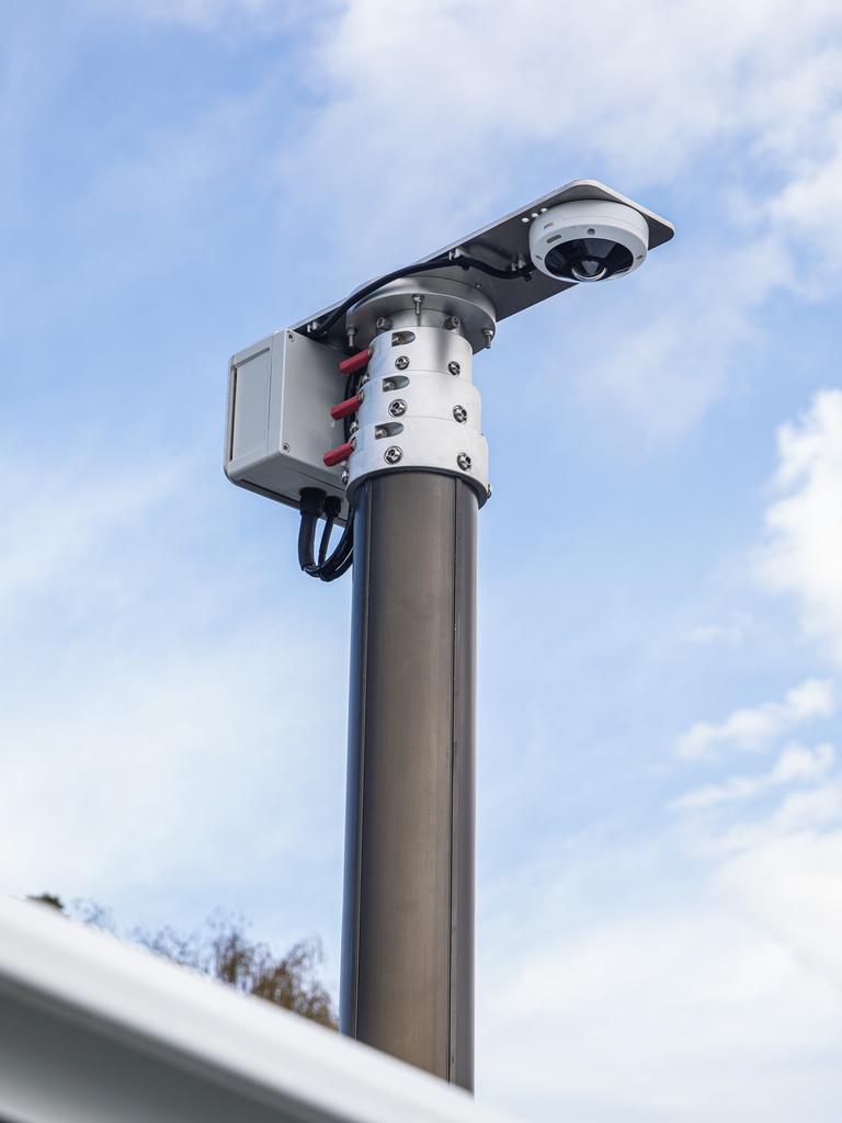 An overhead camera that can detect the wearing of seatbelt s and mobile phone use by road users. Picture: Linda Higginson