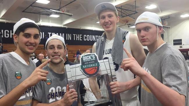 La Lumiere's four Australians, from left to right: Ramon Singh, James Anderson, Jacob Epperson, and Daniel Goldrick.