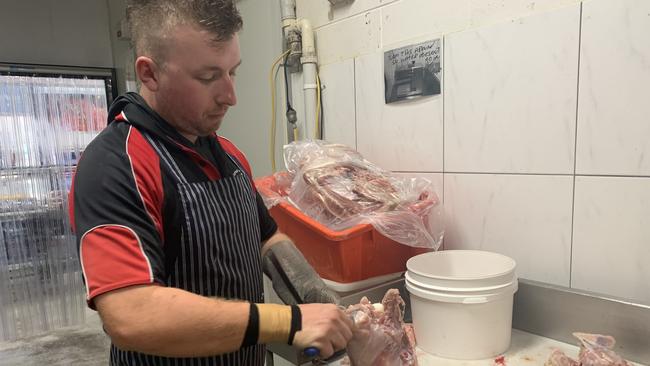 Walkerston Country Meats employee Tim Roolan. Picture: Lillian Watkins