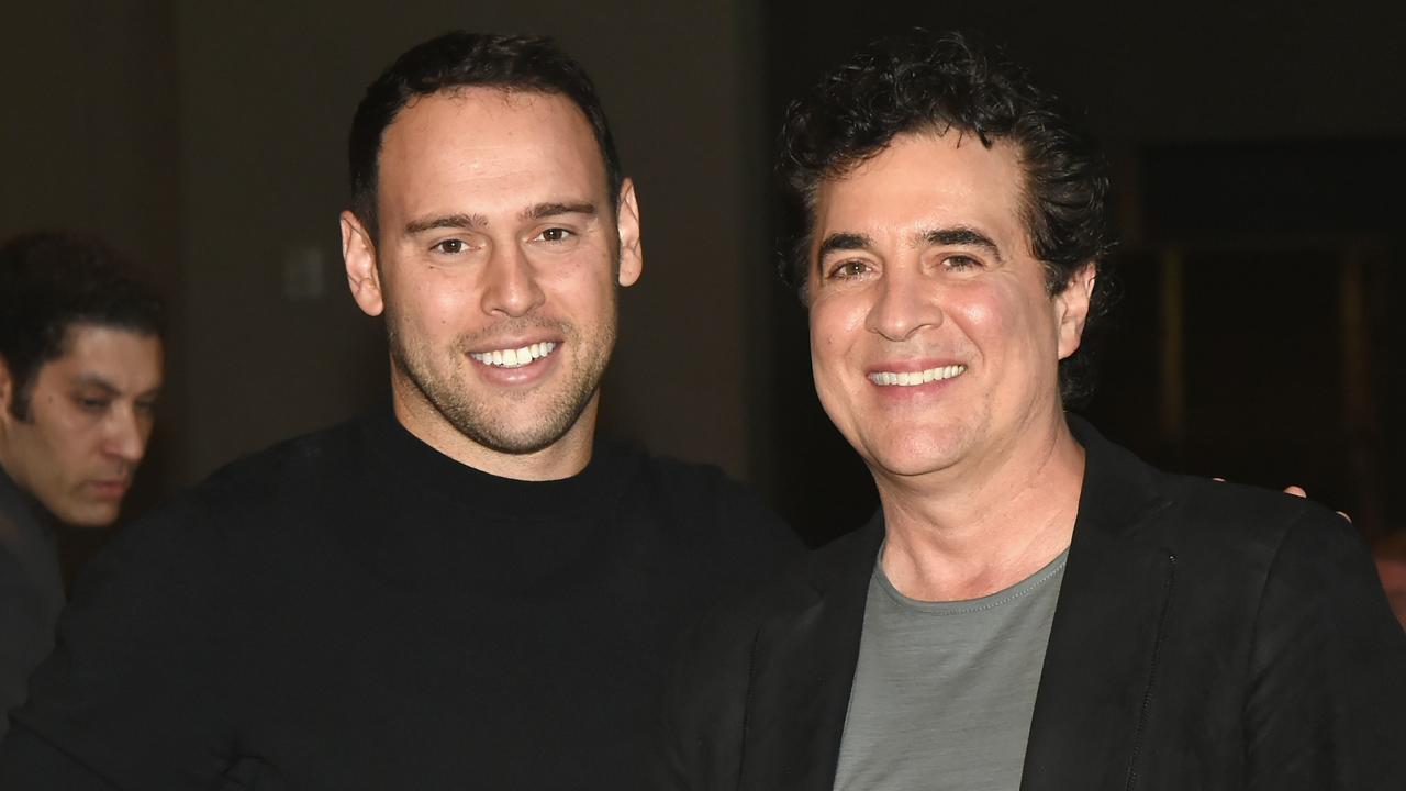 Scooter Braun (Left) and CEO of Big Machine Records Scott Borchetta (r). Picture: Getty