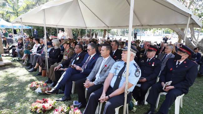 The crowd at the service. Picture: Glenn Hampson