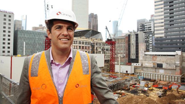 Grocon CEO Daniel Grollo at his Myer Emporium building site on Lonsdale St in Melbourne's CBD.