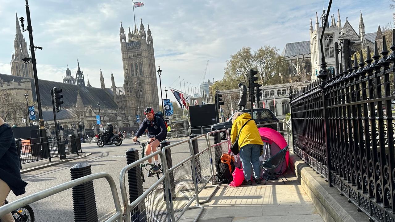 A lone camper is very prepared. Picture: Bronte Coy