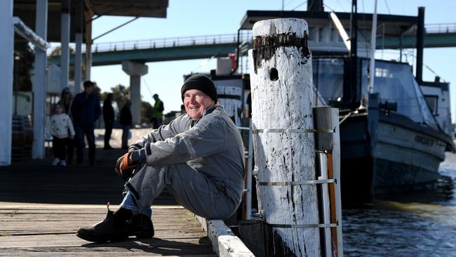 Paul Hannagan, president of Friends of Oscar W Paddlesteamer at Goolwa Wharf, which will get a $7.5m upgrade. Picture: Tricia Watkinson