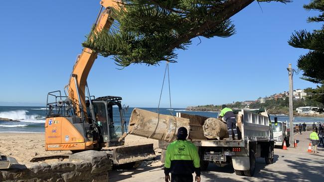 Randwick City Council removed the iconic Coogee Pier pylons over concerns they would present a safety hazard to beachgoers. Picture: Supplied