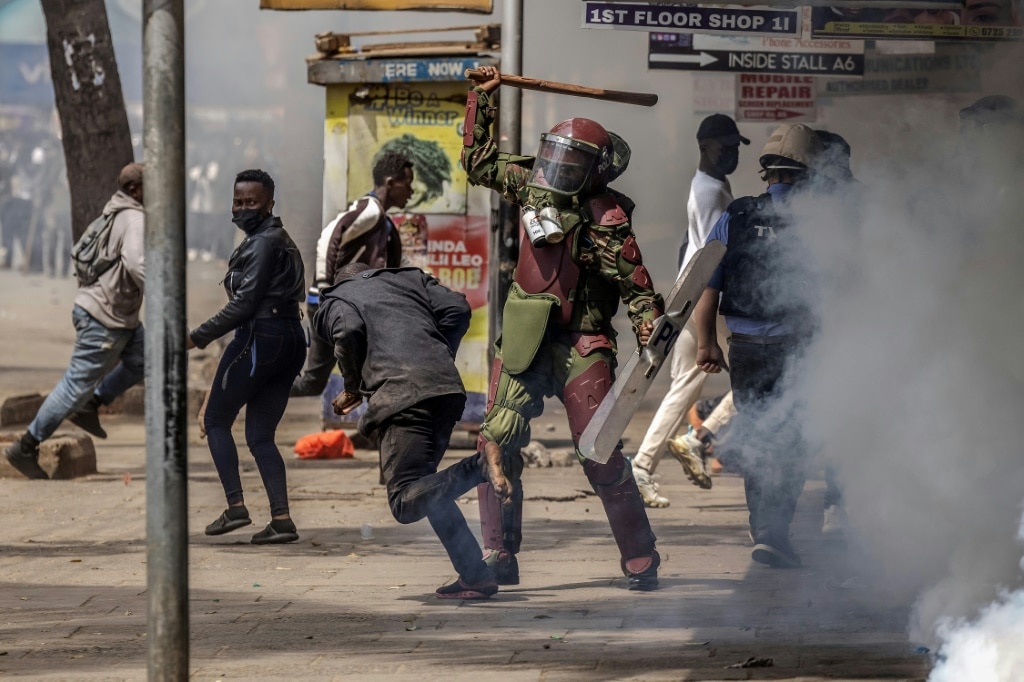 Kenya police and protesters clash at rallies in capital
