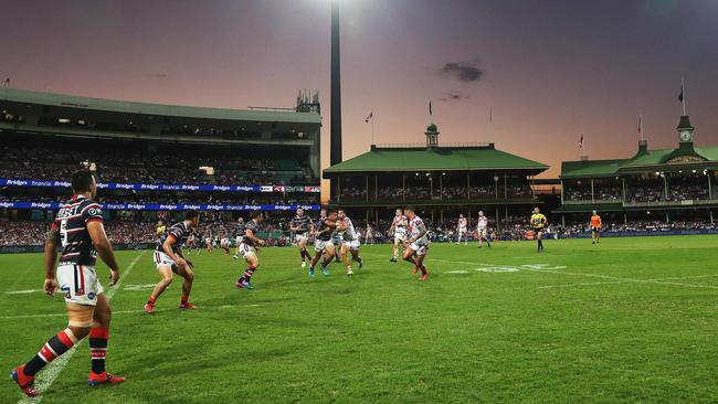 The Roosters have already been considering moving matches away from the SCG in season 2020 due to the ground’s inability to handle the schedule of multiple codes. Picture: Phil Hillyard