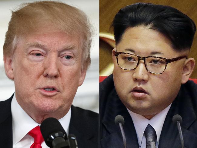 FILE - This combination of two file photos shows U.S. President Donald Trump, left, speaking in the State Dining Room of the White House, in Washington on Feb. 26, 2018, and North Korean leader Kim Jong Un attending in the party congress in Pyongyang, North Korea on May 9, 2016. Americans appear open to Trumpâ€™s decision to negotiate directly with the North Korean leader, and are less concerned than in recent months by the threat posed by the pariah nationâ€™s nuclear weapons. Thatâ€™s according to a new poll from The Associated Press-NORC Center for Public Affairs Research, taken after Trump agreed to what would be unprecedented meeting with the North Korean leader. (AP Photo/Evan Vucci, Wong Maye-E, File)