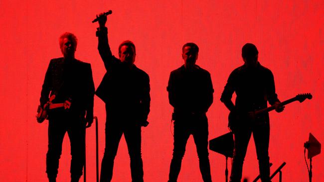 U2 will present ARIAs Best Group ahead of their final concert in Australia. Picture: David Swift.