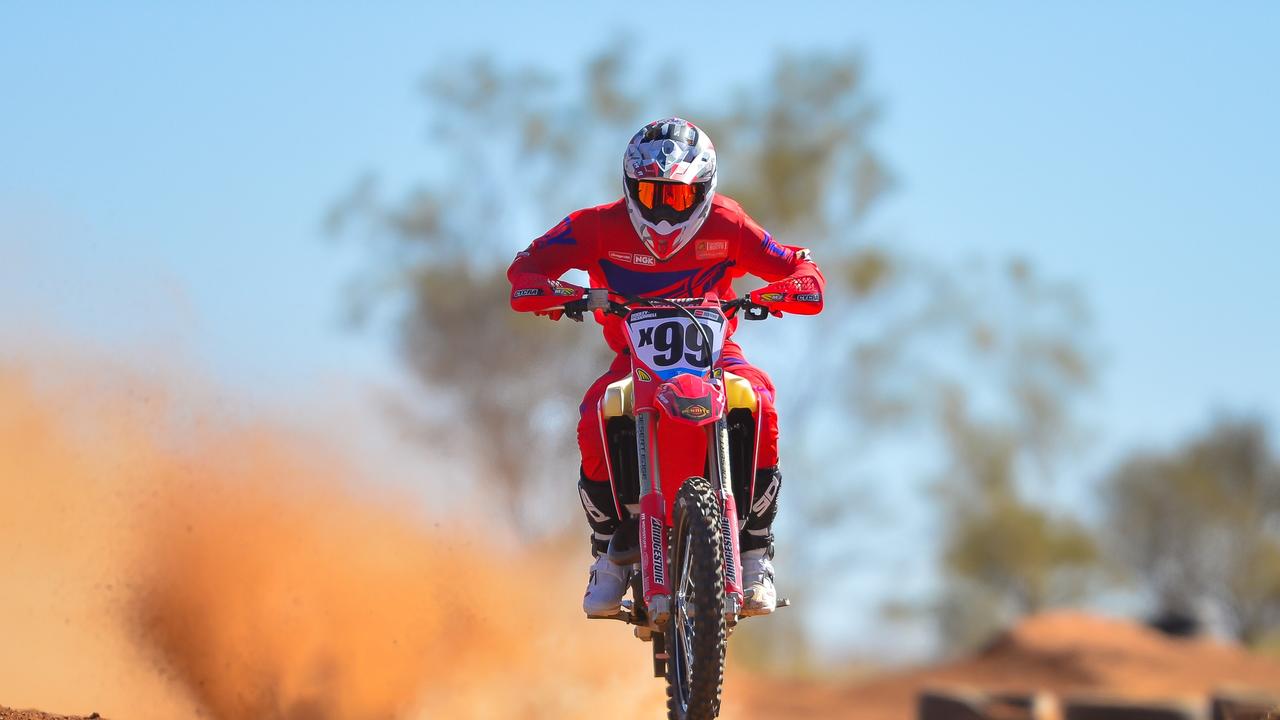 Jack Dooley-McDonnell finished third in prologue in the 2019 Tatts Finke Desert Race. Picture: Matt Henderson