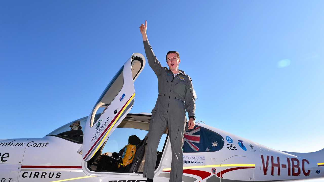 Lachie Smart was 18 years, 7 months and 21 days when he touched down on August 27 as the youngest person to circumnavigate the world by aircraft, solo. Picture: John McCutcheon