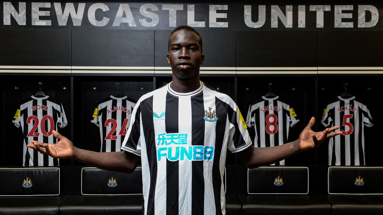 Garang Kuol earned Central Coast Mariners $600,000 when he joined Newcastle. Picture: Serena Taylor/Newcastle United via Getty Images