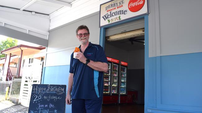 Derby Street Snack Bar owner Peter Devoy with his famous potato scallop in the homemade batter.