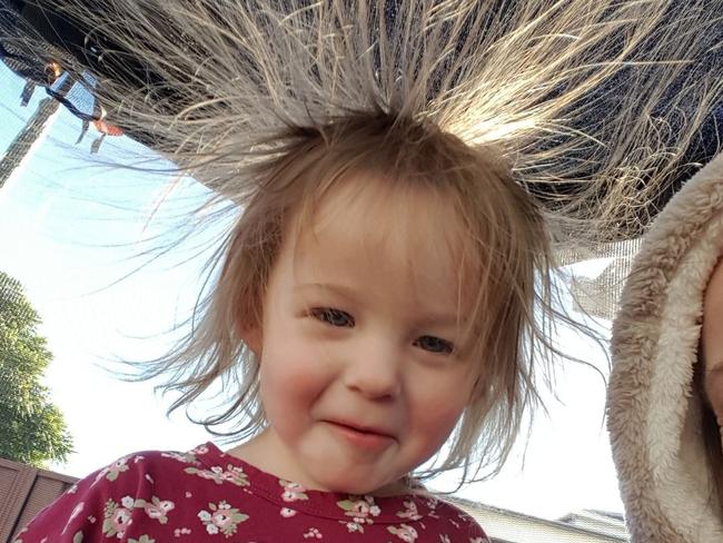 Paityn - playing on the trampoline. <b><a href="https://www.dailytelegraph.com.au/newslocal/blacktown-advocate/vote-help-us-find-the-cheekiest-toddler-in-nsw/news-story/9ae7eb32bd93be85a472b448d0c19dda">VOTE HERE </a></b>