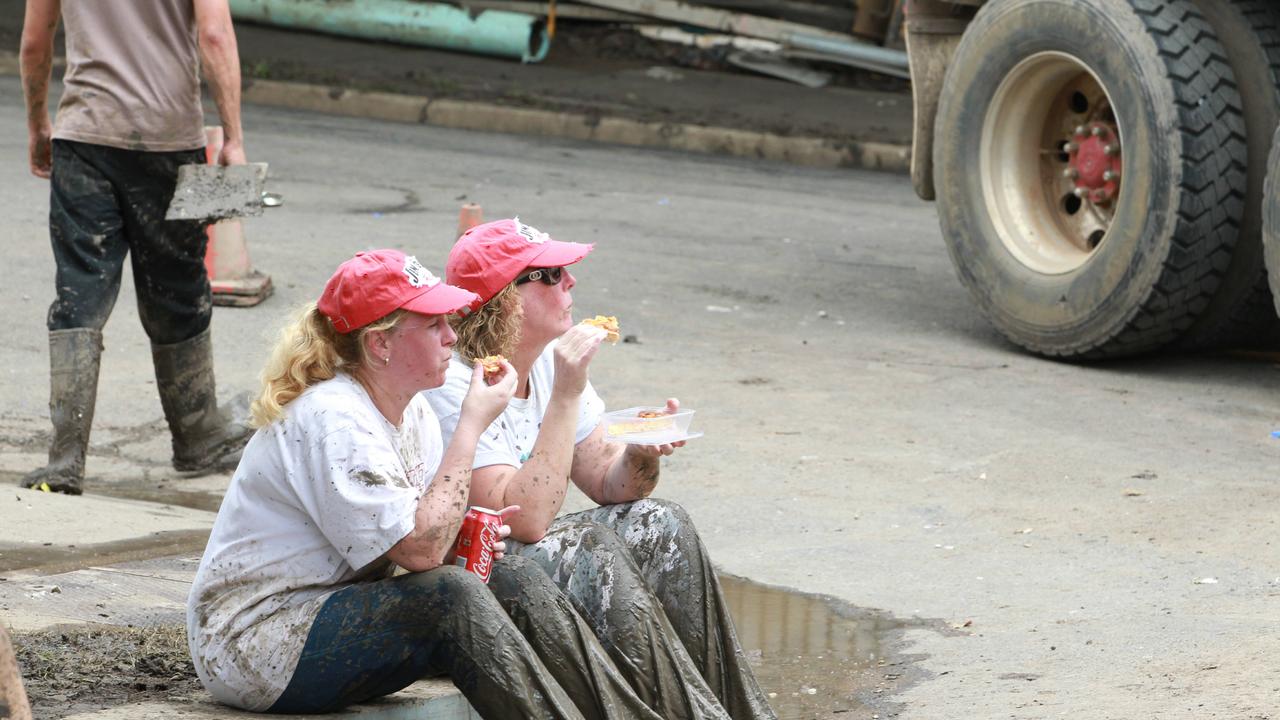 (L-R) Katie Hobbs and Louise Stevens take a well earned break in 2011.