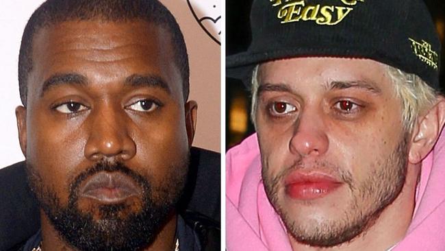 Pete Davidson can’t seem to win over Kim’s ex, Kanye. Picture: Getty