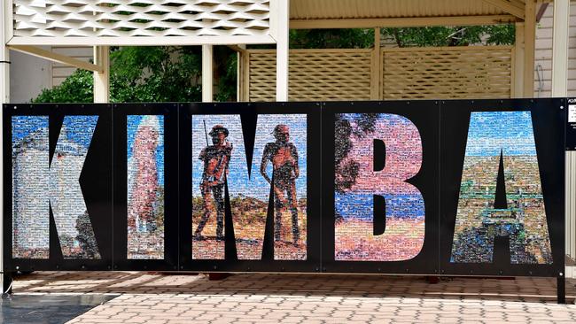 A 'Kimba' art sign in the main street of the town. Picture: Bianca De Marchi