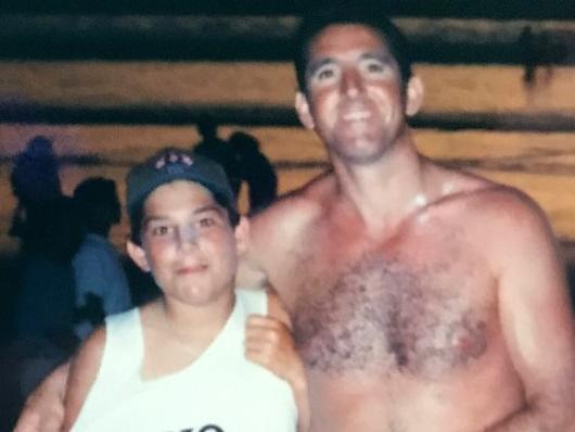 Braith Anasta with his father Peter who took his own life when Braith was just 15. Picture: Supplied