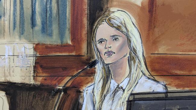 Witness Kerry Morgan testifies in Manhattan federal court during the sex trafficking and racketeering trial of Sean 