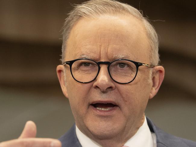 SYDNEY, AUSTRALIA. NewsWire Photos.August 1, 2024.Prime Minister Anthony Albanese holds a press conference at St John XXIII Catholic College in Stanhope Gardens. Picture: NewsWire / Jeremy Piper