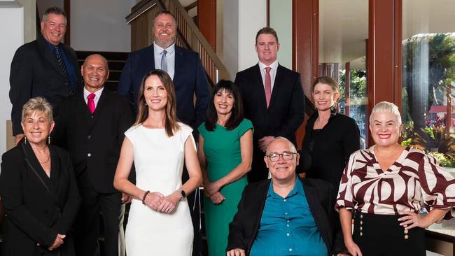 Cairns councillors were sworn in on Thursday, April 11, 2024. (L-R back row) Division One, Brett Moller, Division Nine, Brett Olds and Division Two, Matthew Tickner. (L-R middle) Division Five, Trevor Tim, Division Three, Cathy Zeiger and Division Seven Anna Middleton. (L-R front) Dvision Eight, Rhonda Coghlan, mayor Amy Eden, Division Five, Rob Pyne and Division Six, Kristy Vallely. Picture: Supplied/Veronica Sagredo