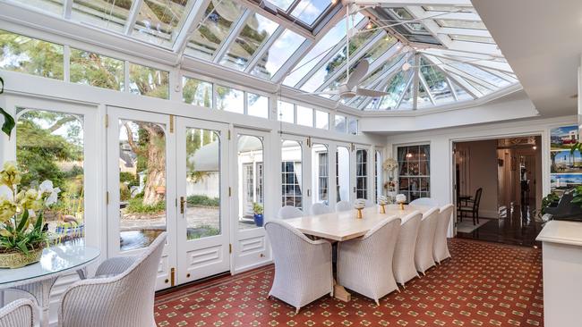 A fantastic place to entertain in the fully automated English-style conservatory.