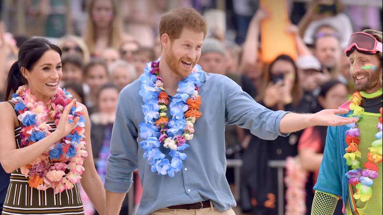 Harry &amp; Meghan visited Australia in 2018. Picture: Netflix