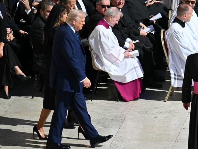 They were among the last to be seated. Picture: Mandel Ngan/AFP