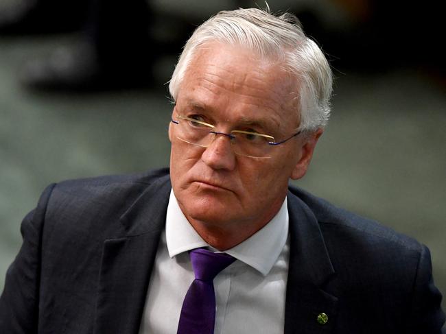 Nationals member for Murray Damian Drum during Question Time in the House of Representatives at Parliament House in Canberra, Thursday, February 27, 2020. (AAP Image/Mick Tsikas) NO ARCHIVING