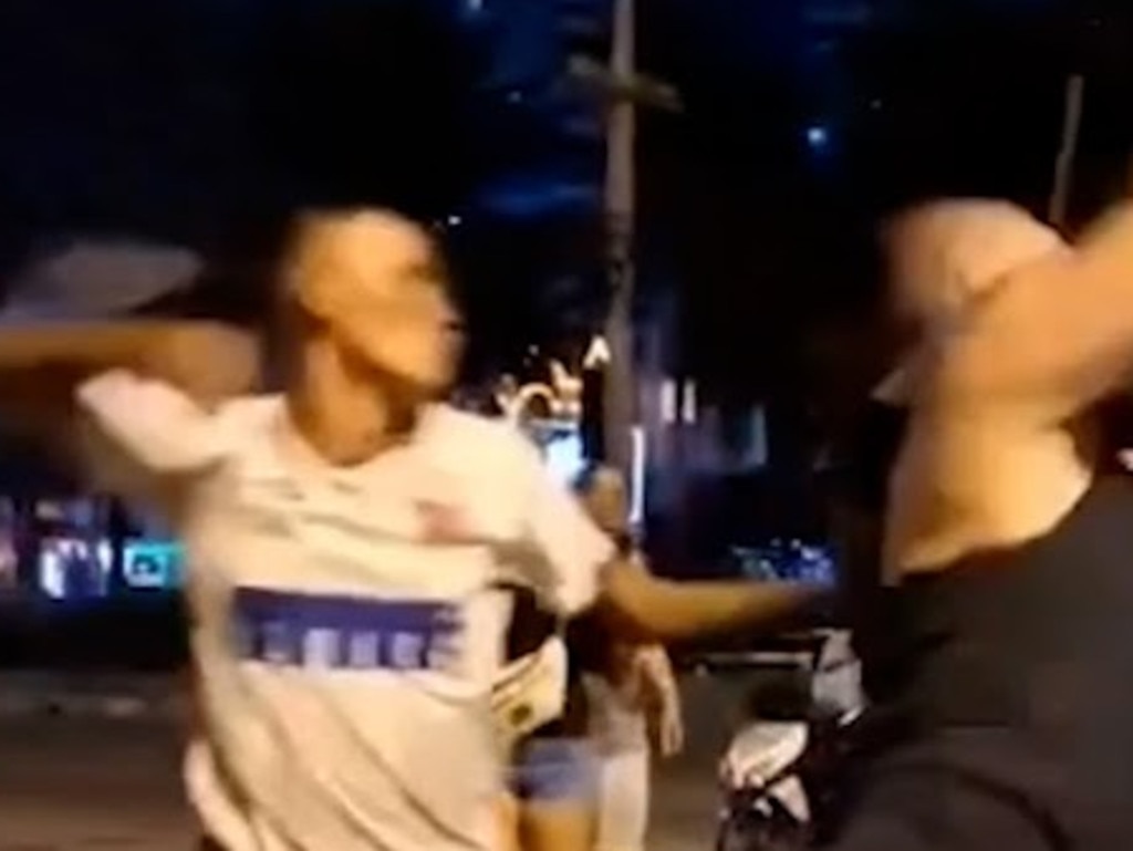 Other locals quickly intervened as the scene turned into a major brawl. Picture: Asia Pacific Press
