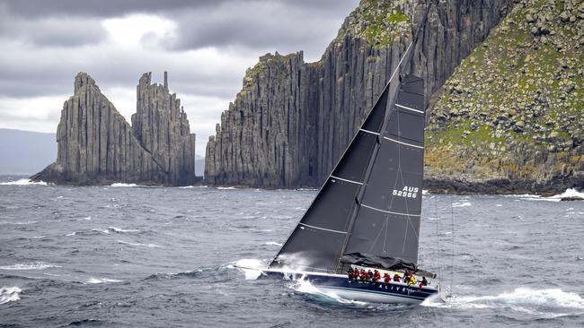 Alive near the Organ Pipes, on Tasmania's east Coast, Sydney to Hobart race 2023. Picture: Rolex/Kurt Arrigo.