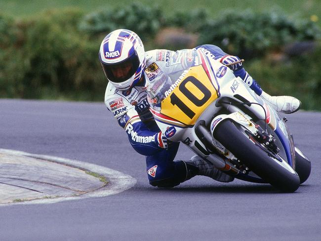 Gardner in action during the 1990 Australian Motorcycle Grand Prix at Phillip Island. Picture: Getty