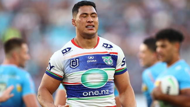 Roger Tuivasa-Sheck accepted a $1000 fine for his lifting tackle. Picture: Chris Hyde/Getty Images